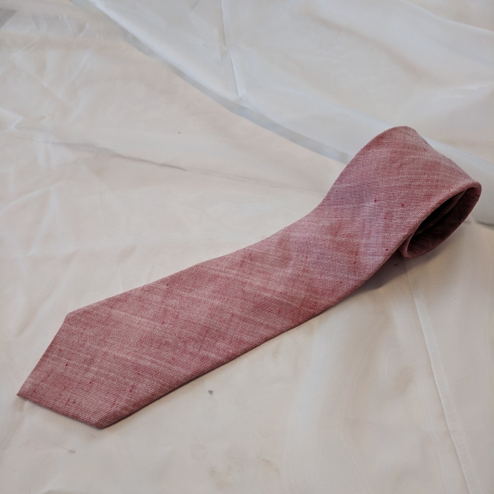 Neil Martin Linen Blend Pink Tie